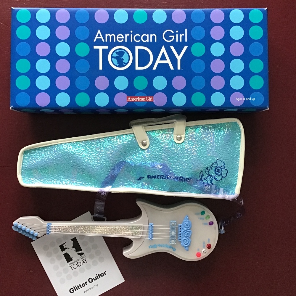 American Girl Today Vintage Retired Glitter Guitar in box
